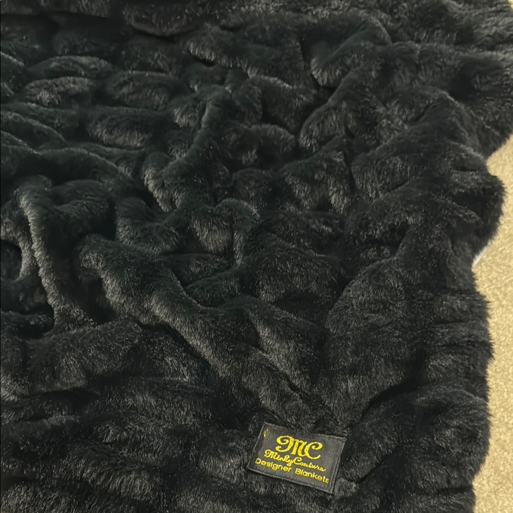 Mink Couture Black Designer Blanket